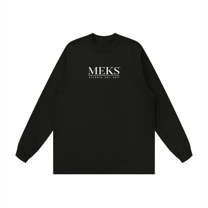 MEKS™ Unisex Raw Hem Long Sleeve Tee