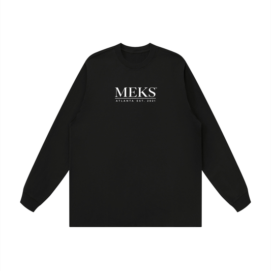 MEKS™ Unisex Raw Hem Long Sleeve Tee