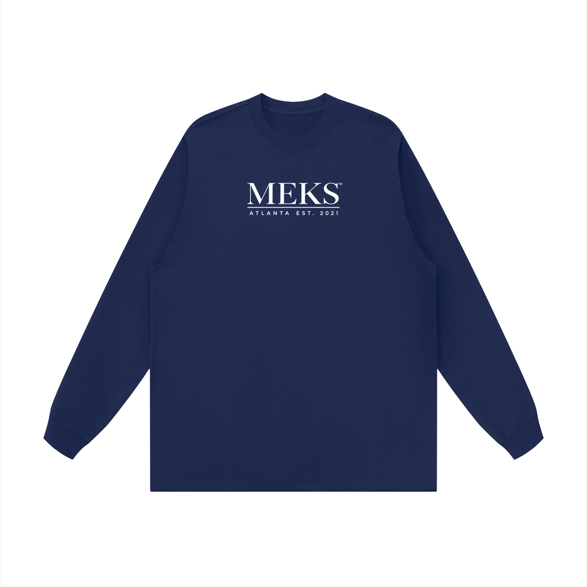 MEKS™ Unisex Raw Hem Long Sleeve Tee
