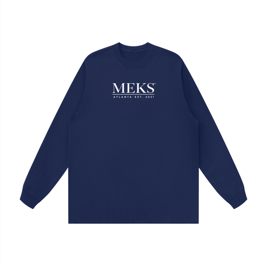 MEKS™ Unisex Raw Hem Long Sleeve Tee