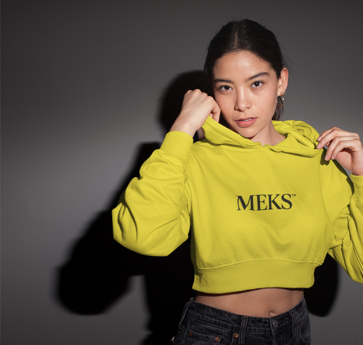 MEKS Women's Classy-Cropped Sweatshirt